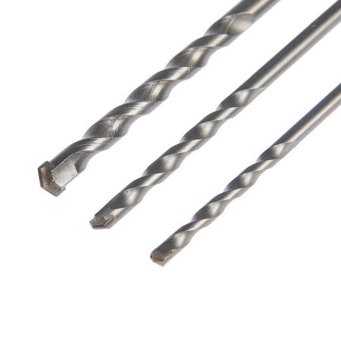 Набор сверл по бетону ТУНДРА, цилиндрический хвостовик, 5-6-8 мм, 3 шт. Набор сверл по бетону ТУНДРА, цилиндрический хвостовик, 5-6-8 мм, 3 шт.