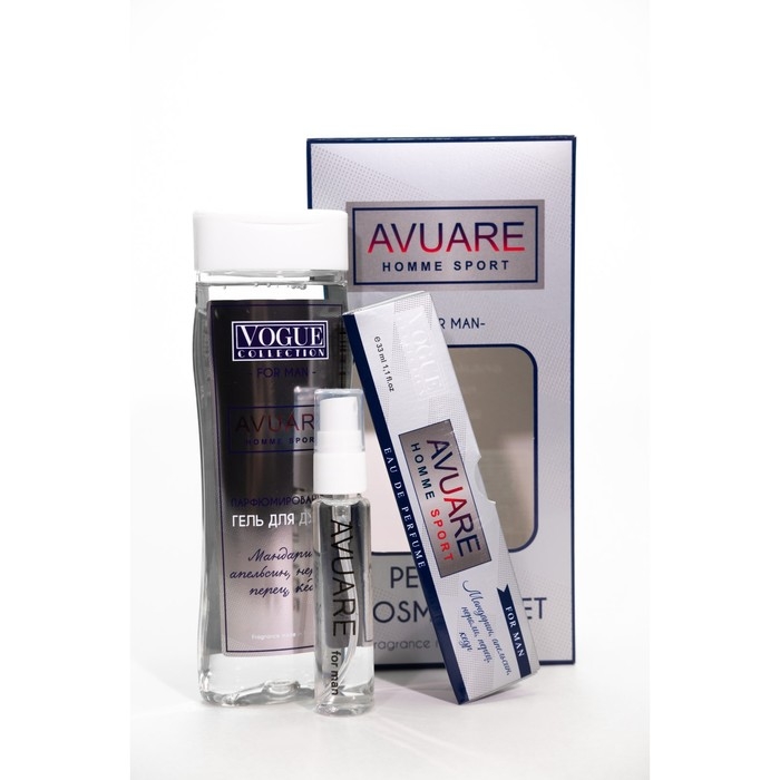Подарочный набор косметики мужской Avuar homme sport, гель для душа 250 мл, парфюмерная вода 30 мл Подарочный набор косметики мужской Avuar homme sport, гель для душа 250 мл, парфюмерная вода 30 мл