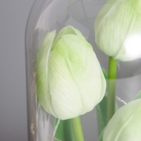 Ночник колба &laquo;Тюльпаны&raquo; LED 3хААА зеленый 10,5х10,5х22см