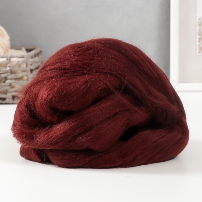 Шерсть для валяния 100% полутонкая шерсть 50 гр (063, шоколад) Шерсть для валяния 100% полутонкая шерсть 50 гр (063, шоколад)