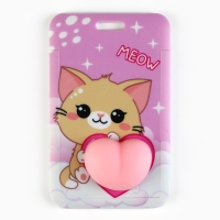 Чехол для бейджа &laquo;Котик&raquo; , 6,9 х 11 см