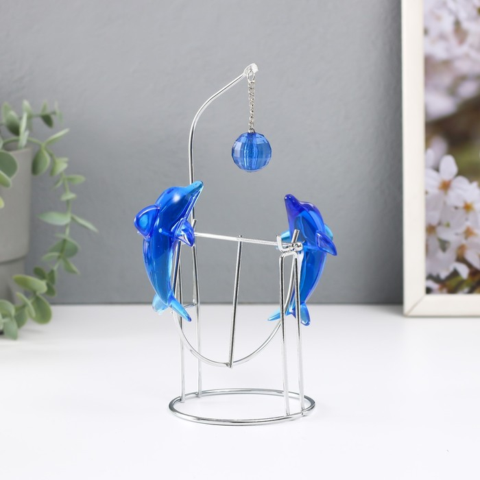 Маятник "Дельфины" друг напротив друга с шариком 9 х 15 х 19,5 см