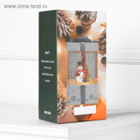 Светодиодная фигура &laquo;Подарок зелёный&raquo; 10 &times; 19 &times; 10 см, пластик, батарейки ААх3 (не в комплекте), USB, свечение тёплое белое