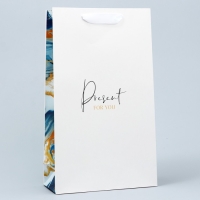 Пакет подарочный под две бутылки, упаковка, &laquo;Present for you&raquo;, 35 х 20 х 9 см