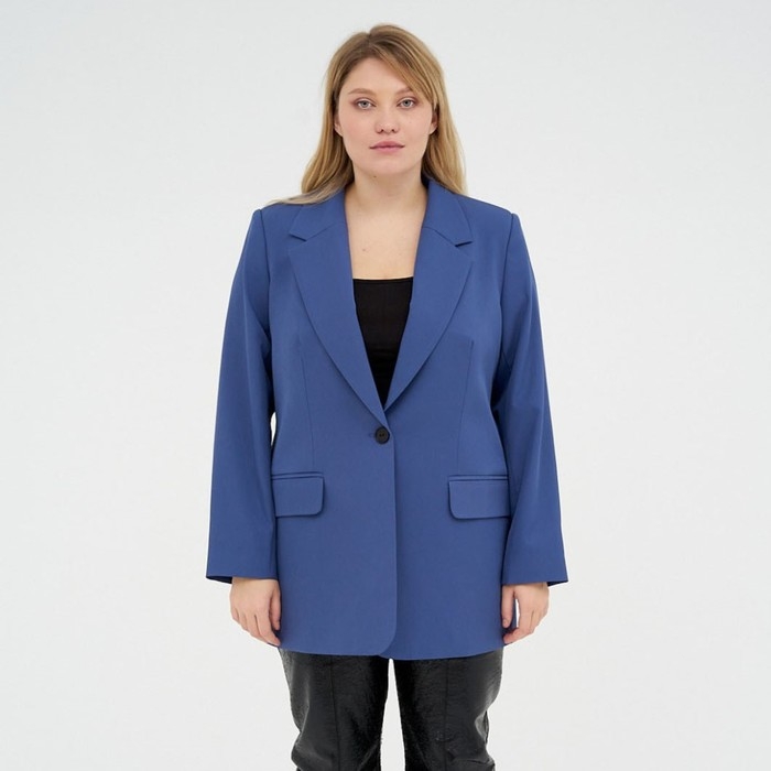 Пиджак женский MIST plus-size, р.56, синий Пиджак женский MIST plus-size, р.56, синий