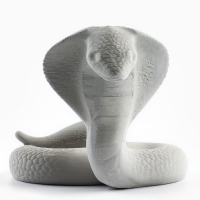 Подставка для телефона новогодний сувенир &laquo;Новый год: Кобра&raquo;, серая, 8,5 х 7,5 см