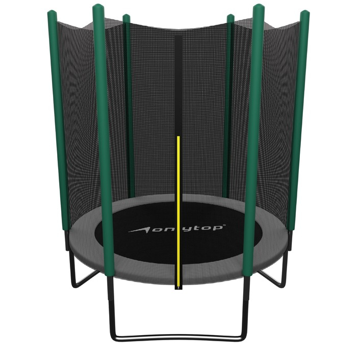 Батут ONLYTOP, d=183 см, высота сетки 150 см, цвет серый