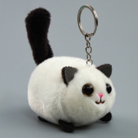 Мягкая игрушка &laquo;Кот&raquo; на брелоке, 8 см, цвет белый