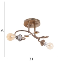 Люстра "Виола" БП 2х40Вт Е27 Золото МОДЕЛЬ: 2612379 Люстра "Виола" БП 2х40Вт Е27 Золото МОДЕЛЬ: 2612379