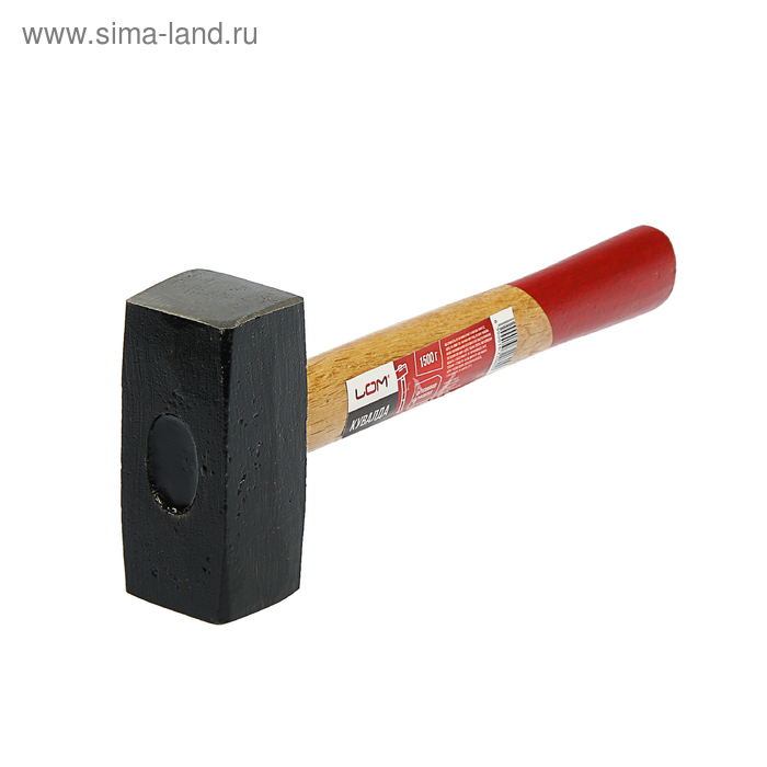 Кувалда ЛОМ, деревянная рукоятка, 1.5 кг Кувалда ЛОМ, деревянная рукоятка, 1.5 кг
