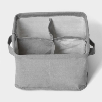 Органайзер для хранения белья LaDо́m, 4 ячейки, 20,5&times;20,5&times;12 см, цвет серый