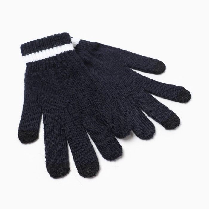 Перчатки женские, цвет тёмно-синий, размер 18 Перчатки женские, цвет тёмно-синий, размер 18