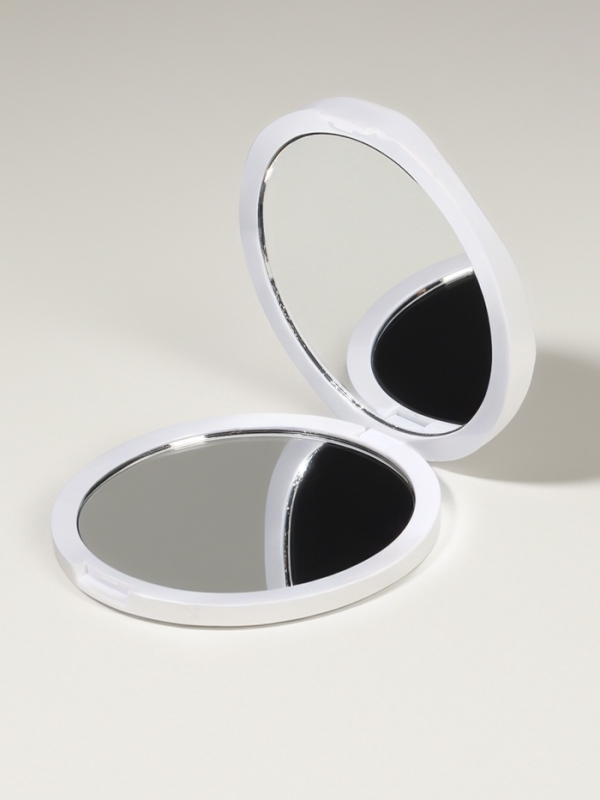 Зеркало складное &laquo;Волны&raquo;, d = 7,5 см, цвет матовый белый