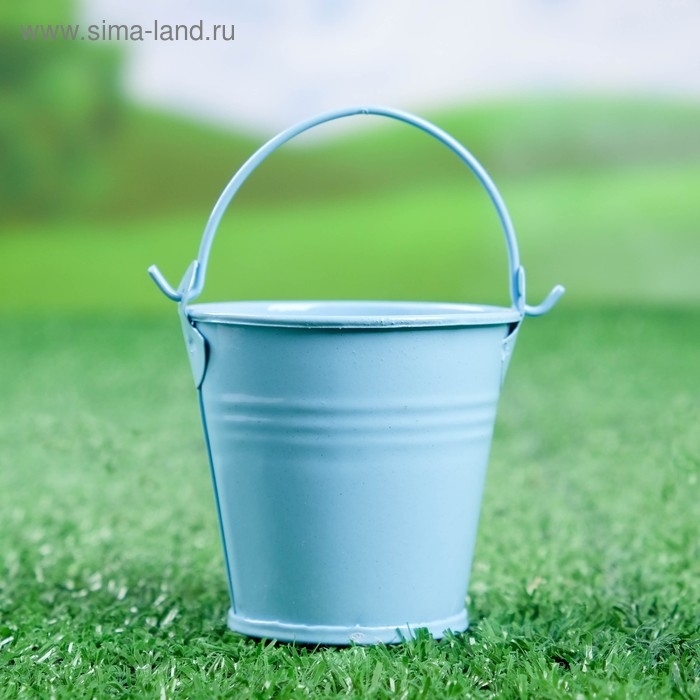 Кашпо &laquo;Ведерко Томми&raquo;, 6&times;6 см, голубое