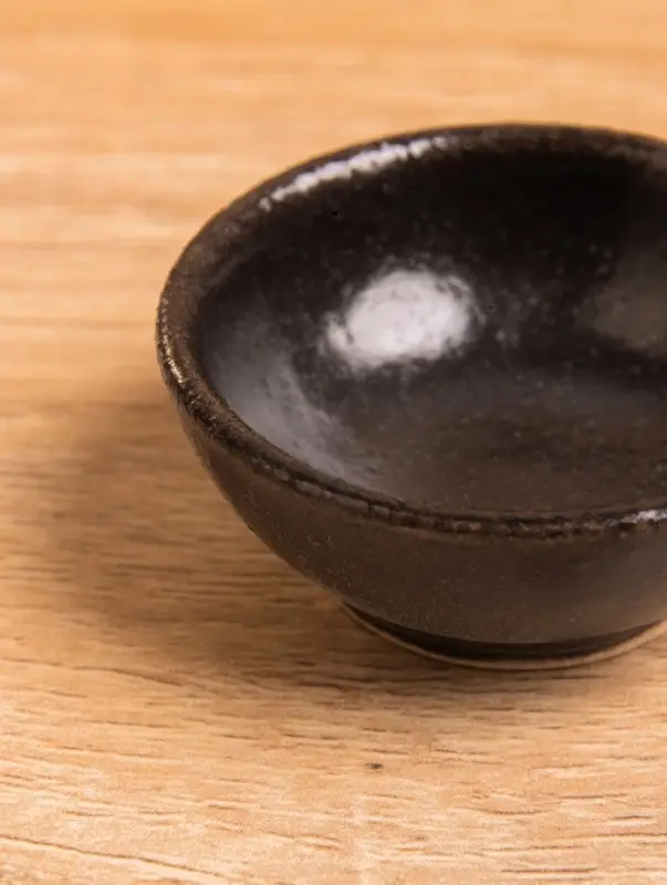 Соусник, 4.5&times;4.5&times;2 см, керамика, чёрный матовый