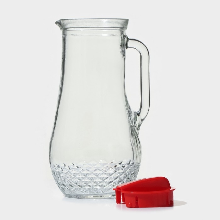 Кувшин &laquo;Крист&raquo;, стеклянный, 1200 мл, крышка МИКС