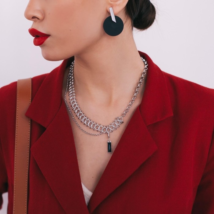 Серьги ассорти &laquo;Арт&raquo; линии, цвет чёрный в серебре