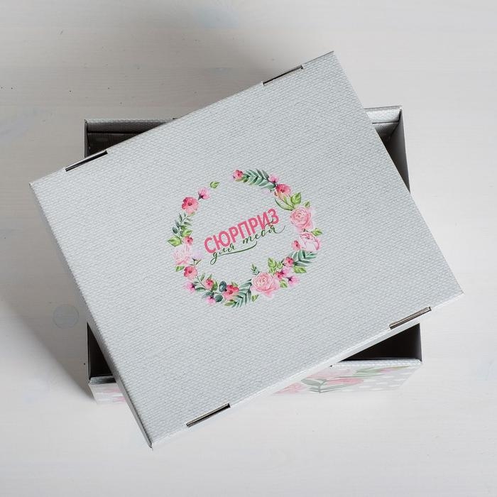 Коробка подарочная складная, упаковка, &laquo;Цветочный сад&raquo;, 31 х 25.5 х 16 см