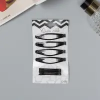 Невидимки для волос &laquo;Классик&raquo;, набор 14 шт., форма, 5 см и 6 см, чёрные