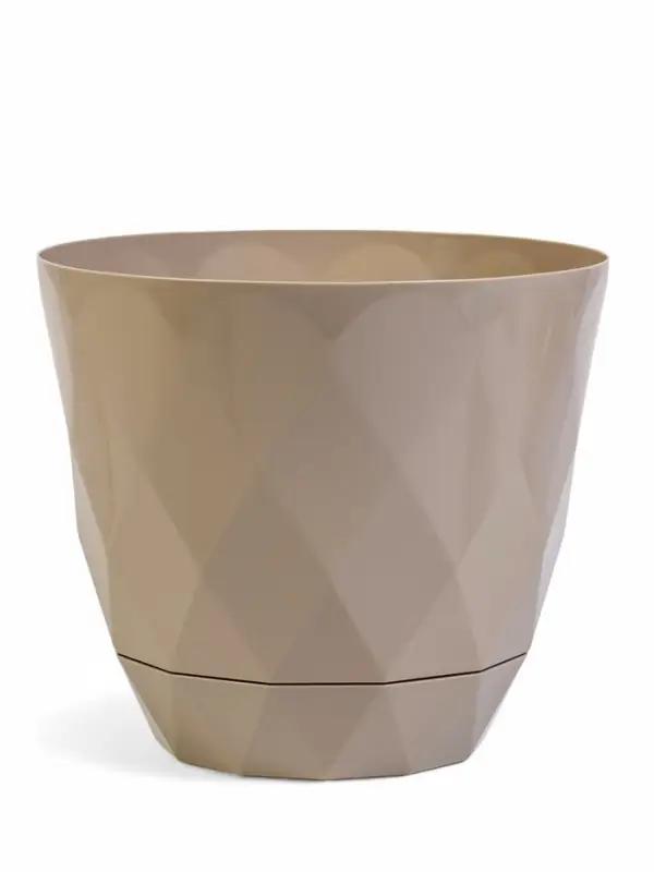 Горшок для цветов "Laurel" D-27,7 см, 9,3 л с поддоном, бежевый