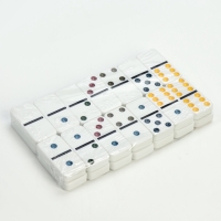 Домино настольная игра "Матрешка", кость 4.9 х 2.4 х 0.9 см