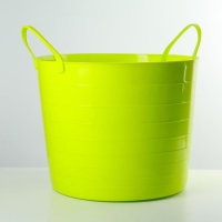 Корзина для белья мягкая, 27 л, 37,5&times;37,5&times;30 см, цвет ярко-зелёный