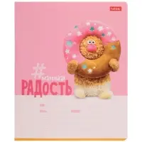 Тетрадь 18л лин Hatber "Кофейные коты", на скобе, скругл углы, 60-65г/м&sup2; 5В МИКС
