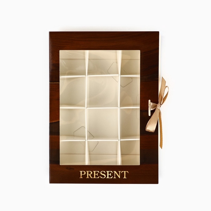 Коробка под 12 конфет с ячейками «Дерево» 18.5 х 13.5 х 3.5 см Коробка под 12 конфет с ячейками «Дерево» 18.5 х 13.5 х 3.5 см