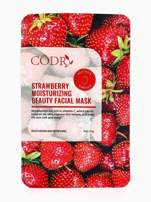 Тканевая маска для лица с клубникой, увлажняющая