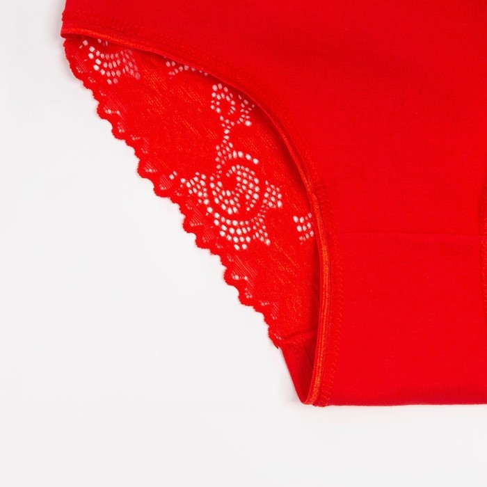 Трусы женские слипы, цвет красный, размер 42-44 Трусы женские слипы, цвет красный, размер 42-44