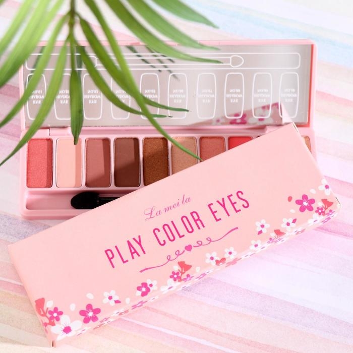 Палетка теней для век, 10 цветов