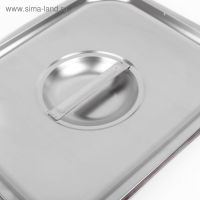 Крышка из нержавеющей стали к гастроемкости 1/2, 32,5&times;26,5 см, толщина 0,8 мм