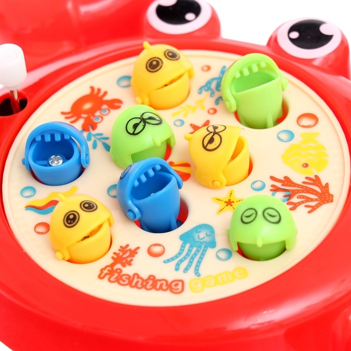 Рыбалка заводная «Крабик», 8 рыбок, с удочкой, МИКС Рыбалка заводная «Крабик», 8 рыбок, с удочкой, МИКС