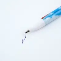 Ручка пластик с колпачком "23 февраля", синяя паста, шариковая 0,5 мм