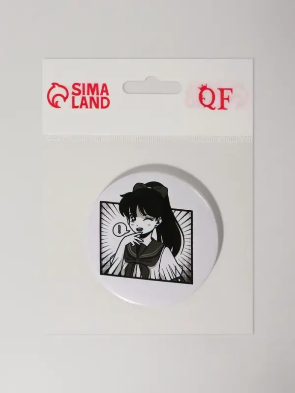 Зеркало карманное &laquo;Аниме&raquo;, d=7 см, белое