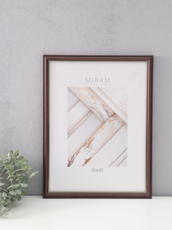 Фоторамка пластик "МИРАМ" 30х40 см, коричневый