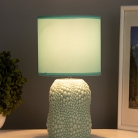 Лампа настольная "Иссин" 1х40Вт Е14 бирюзовый 15х15х30см