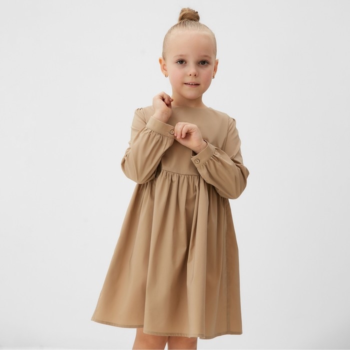 Платье для девочки MINAKU цвет бежевый, рост 122 см Платье для девочки MINAKU цвет бежевый, рост 122 см