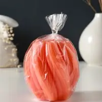 Свеча-цилиндр 9х8 см, 220 гр, с нарезкой, персик