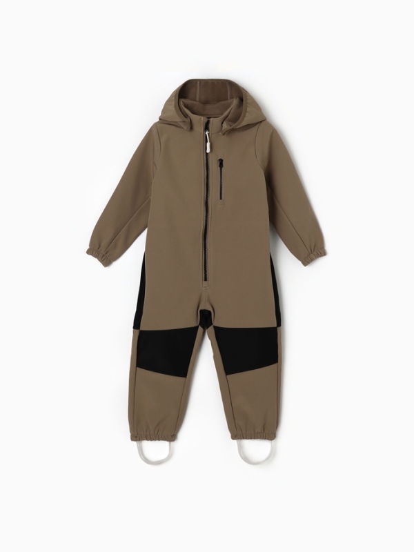 Комбинезон демисезонный для девочек MINAKU из Softshell на флисе, непромокаемый, хинди, рост 122 см