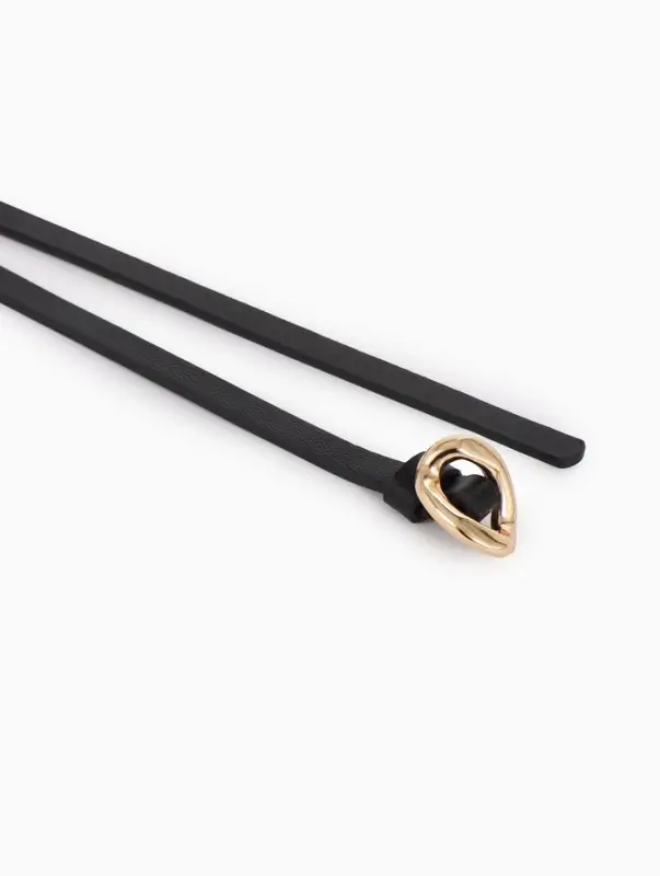 Ремень жен 01-01-01-07, Июнь2514, 1*0,3*110 см, без винта, пряж золото, затяж, черный