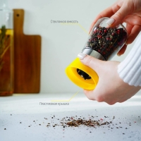 Мельница для специй Доляна &laquo;Модерн&raquo;, 180 мл, 6,5&times;13 см, цвет жёлтый