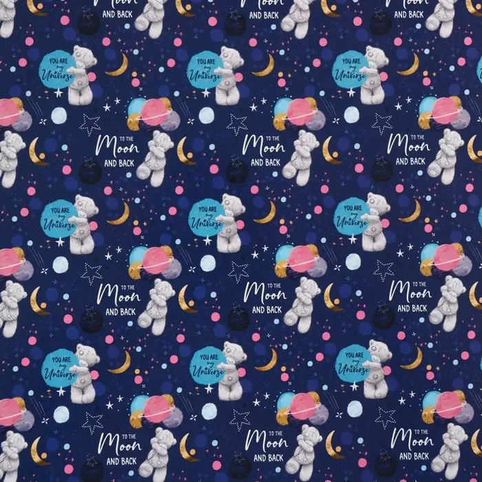 Бумага упаковочная глянцевая &laquo;Космос&raquo;, 70х100 см