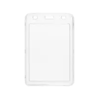 Бейдж вертикальный, внешний размер 132&times;89 мм, внутренний размер 105&times;74 мм, пластик прозрачный