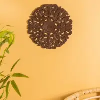 Панно "Цветочный орнамент" МДФ, 30х30х1 см, коричневый