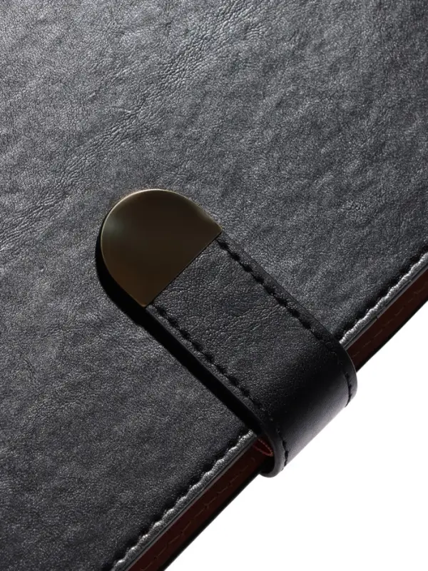 Органайзер на кольцах, C6, с хлястиком, 80л, линия, к/зам, Черный