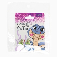 Серьги клипсы детские новогодние &laquo;Стильная девочка&raquo; на Новый год, 7 х 9 см