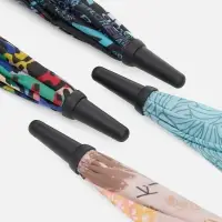 Зонт-трость Undercolor с полной запечаткой на заказ, с бирюзовыми спицами