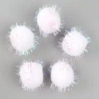 Набор деталей для декора &laquo;Бомбошки с блеском&raquo;, набор 18 шт., размер 1 шт &mdash; 2,5 см, цвет белый перламутр