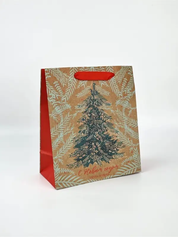 Набор пакетов крафтовых &laquo;Новогоднее поздравление&raquo;